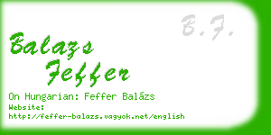 balazs feffer business card